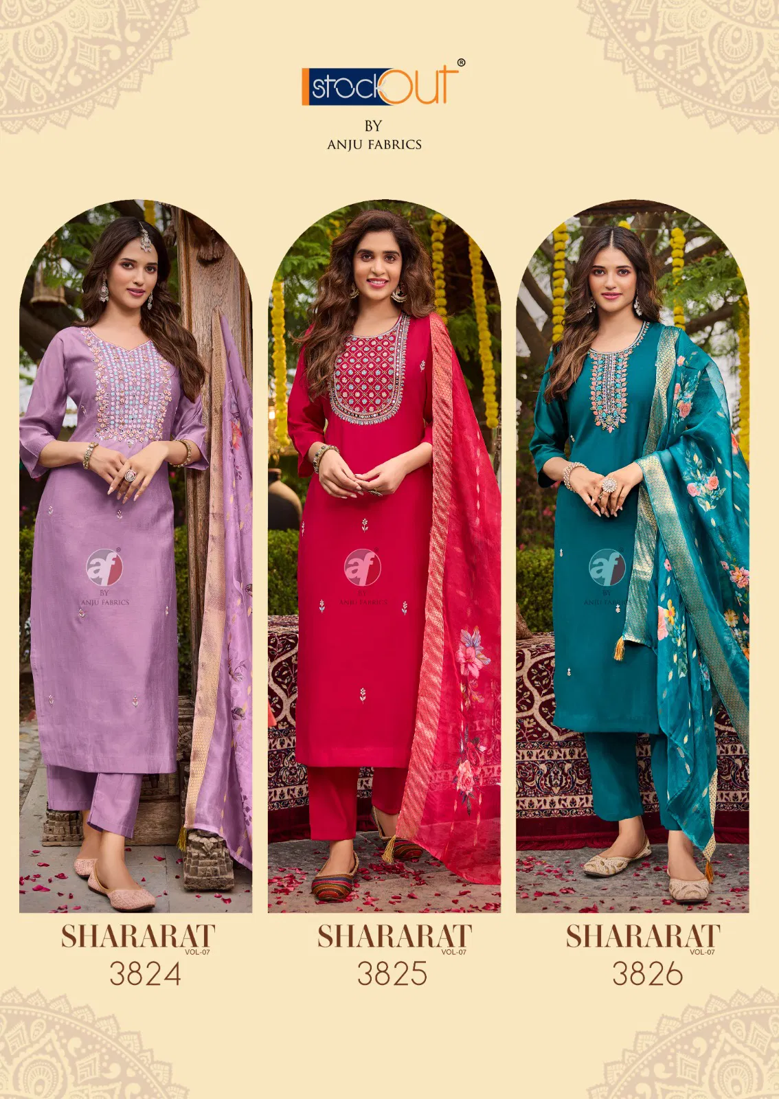Shararat Vol 7 By Anju Viscose Modal Designer Kurti With Bottom Dupatta Wholesale Price IN Surat